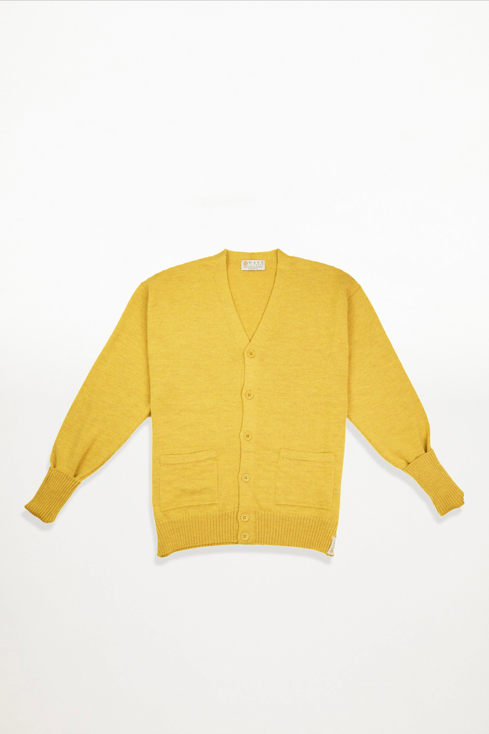 Mars Knitwear - Merino Wool Signature Cardigan - Mustard - Ensemble Studios