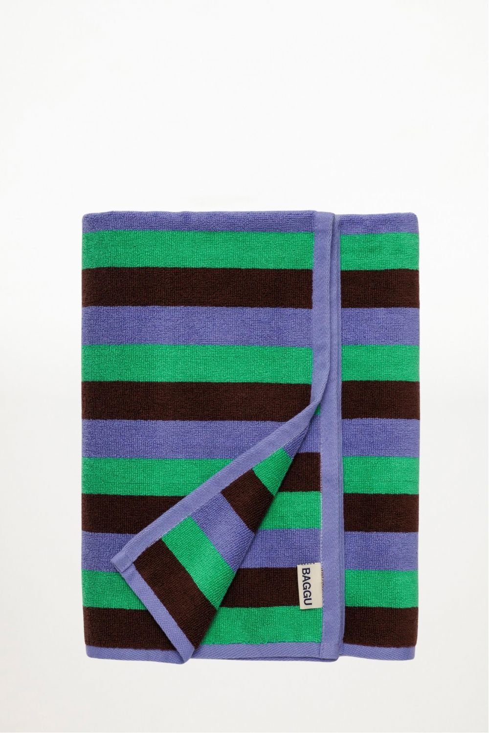 Baggu - Bath Towel - Mint 90's Stripe - Ensemble Studios