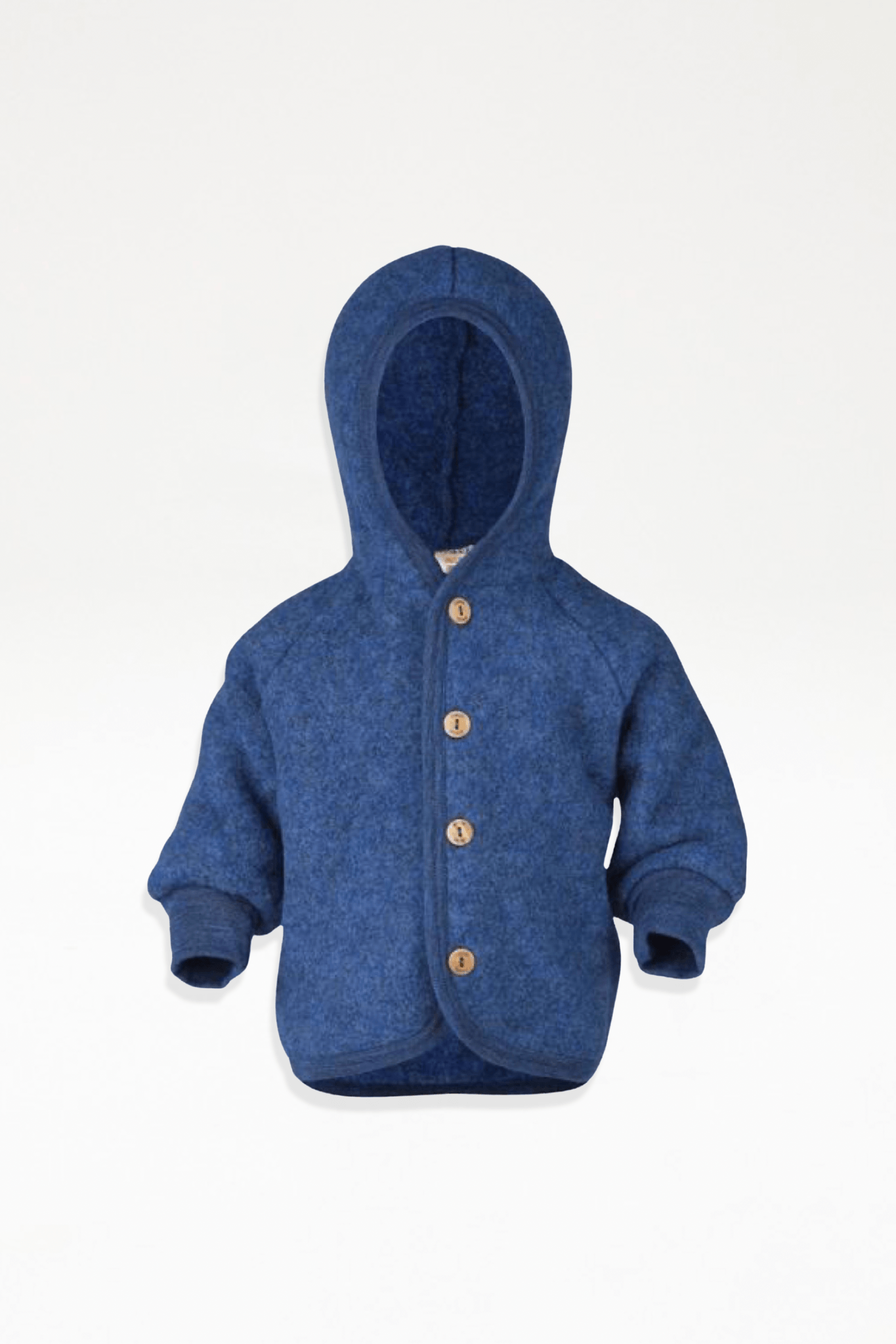 Engel - Baby Organic Wool Jacket - Blue Melange - Ensemble Studios