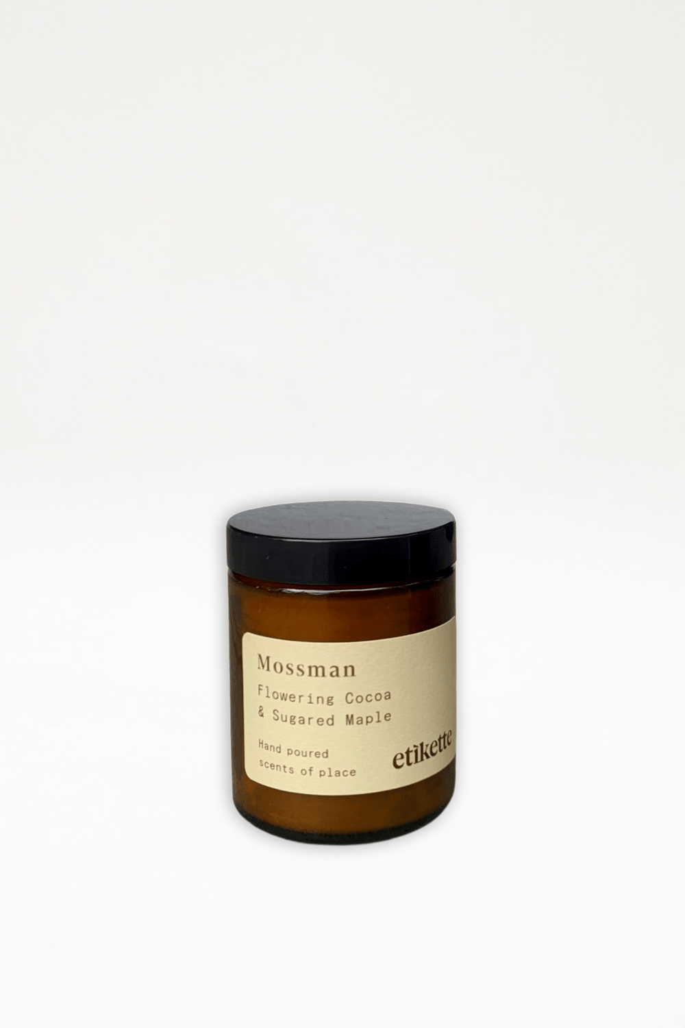 Etikette Candle - Mossman - Flowering Cocoa & Sugared Maple - Ensemble Studios