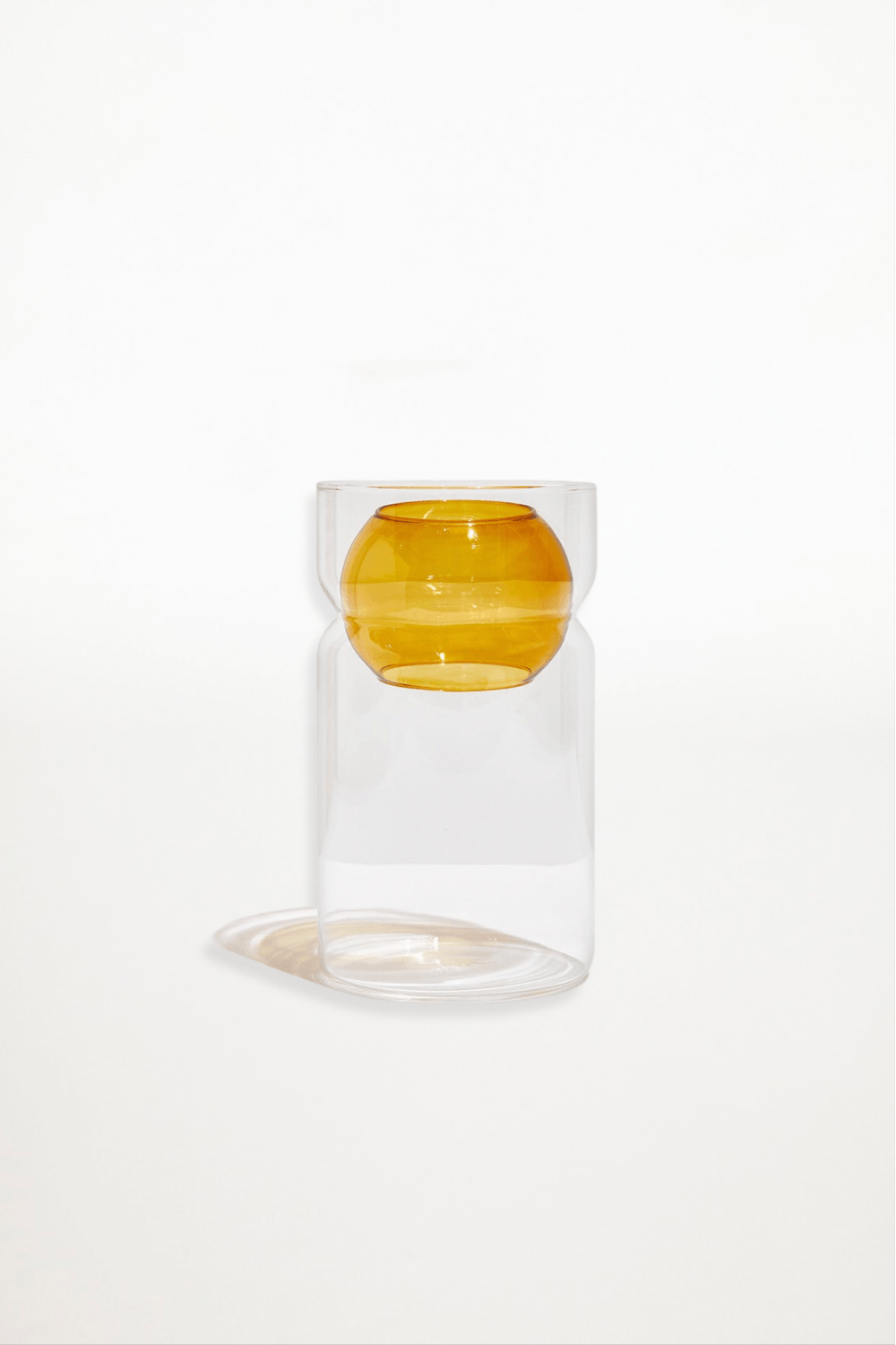 Fazeek - Balance Vase Clear & Amber - Ensemble Studios