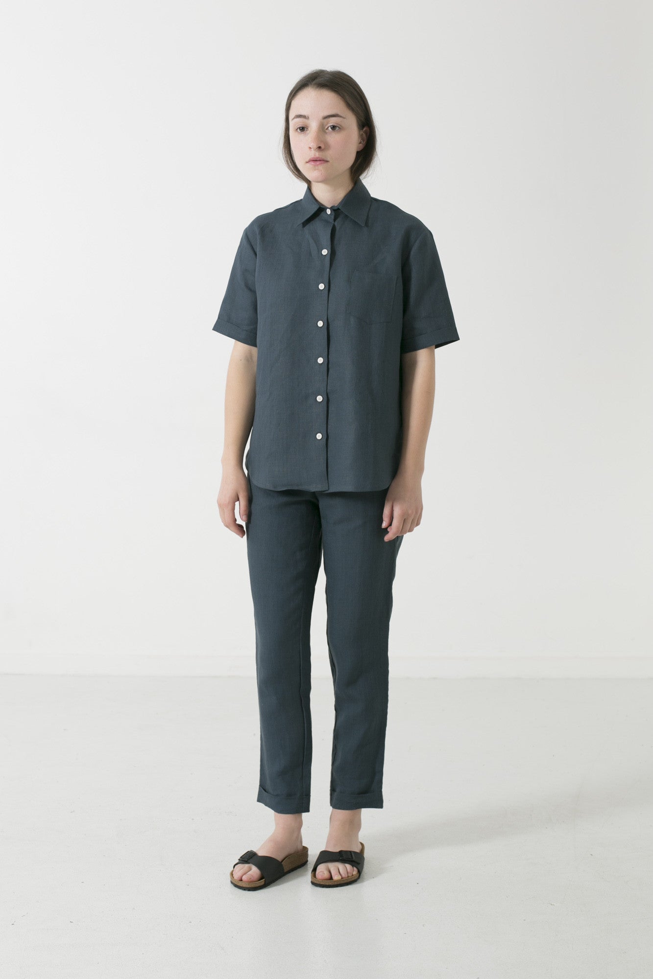 Hemp Linen Short Sleeve Travel Shirt - Ensemble Studios