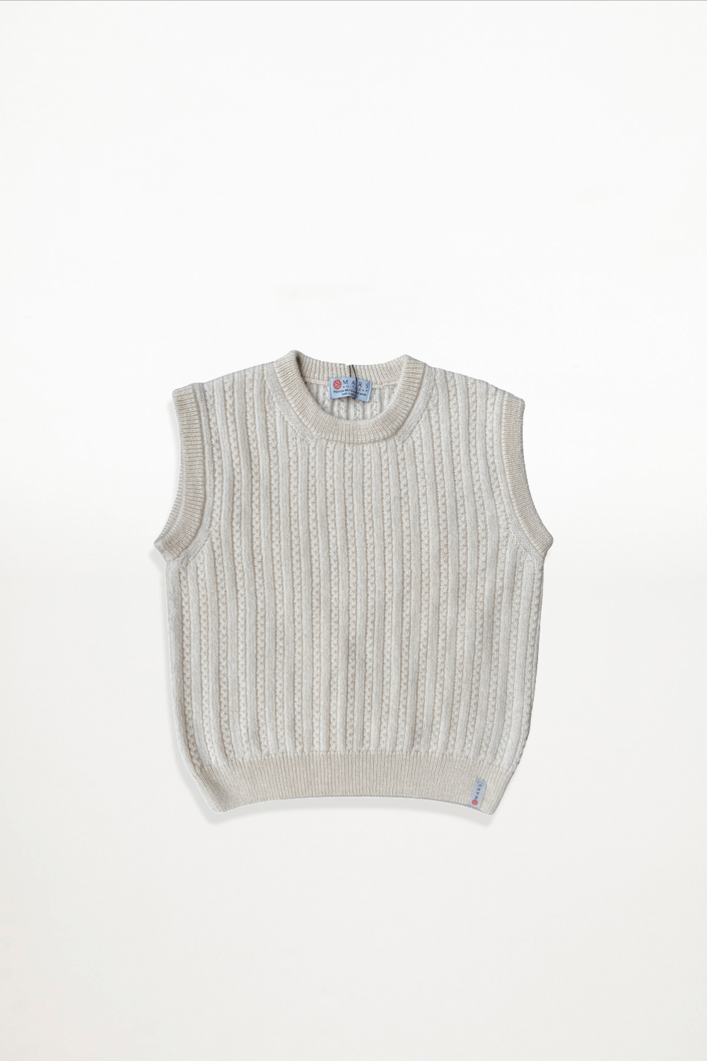 Mars Knitwear - Merino Wool Vest - Blanco - Ensemble Studios