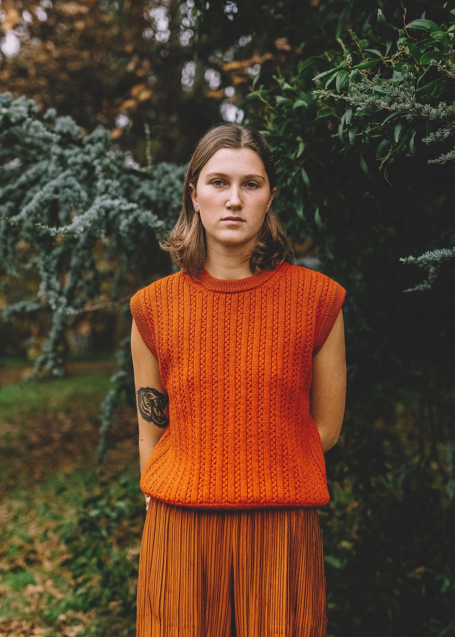 Mars Knitwear - Merino Wool Vest - Quemada - Ensemble Studios