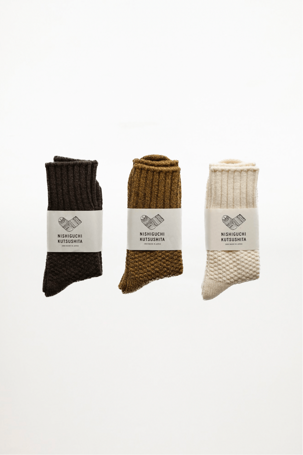 Nishiguchi Kutsushita - Boot Socks - Wool Cotton - Ensemble Studios