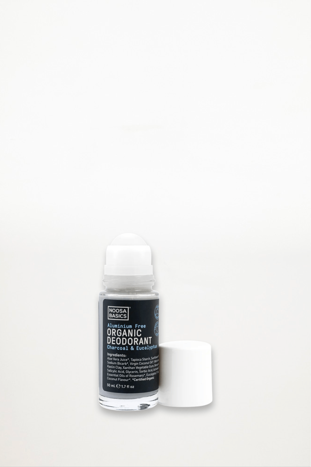 Noosa Basics - Roll On Deodorant - Charcoal & Eucalyptus - 50ml - Ensemble Studios