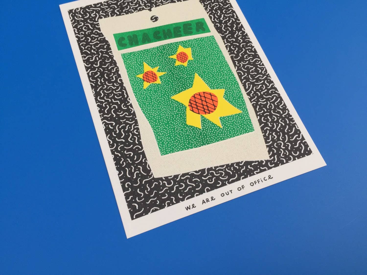 We Are Out of Office - A Risograph Print of a Colourful Bag Sunflower Seeds - Ensemble Studios