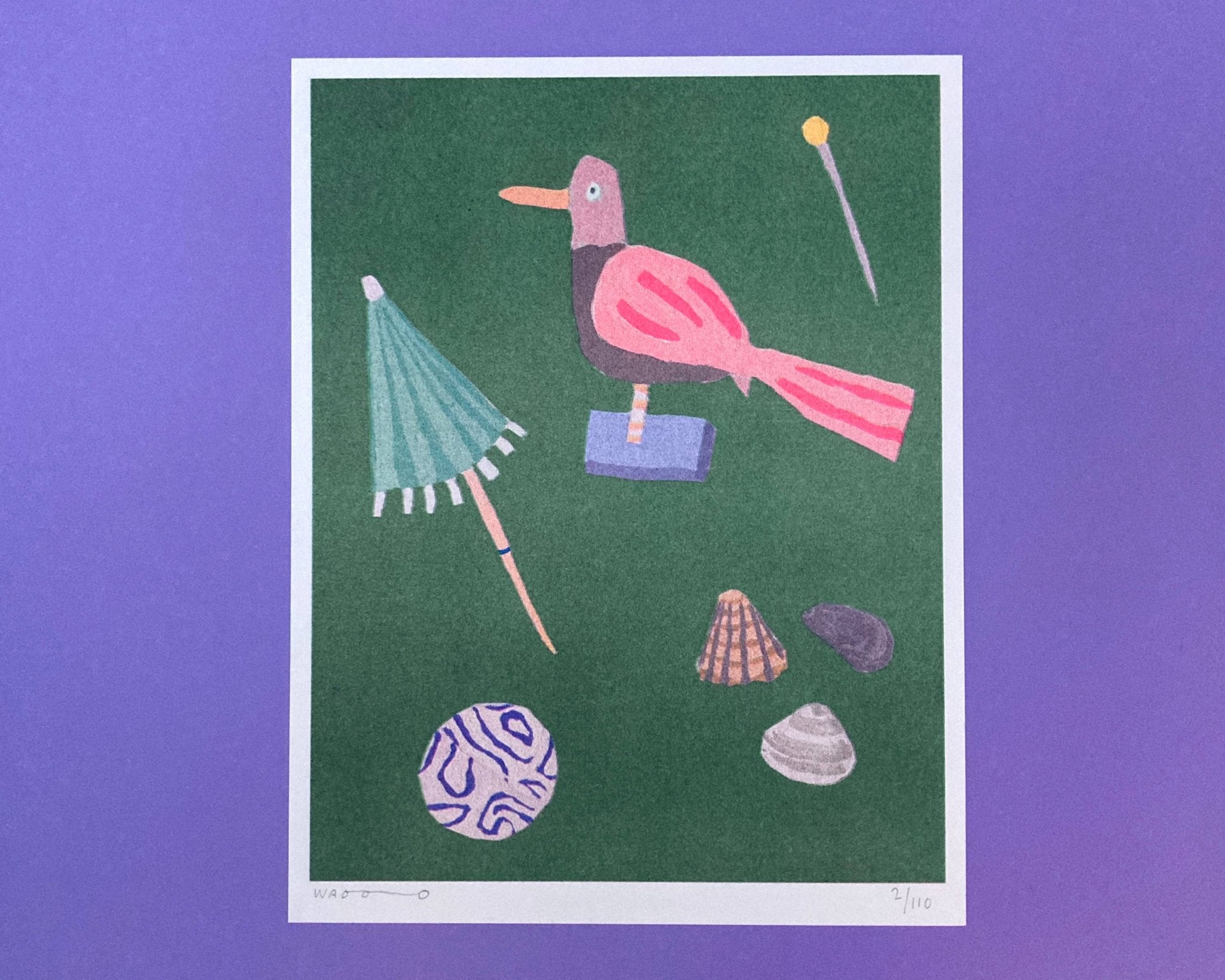 We Are Out of Office - A Risograph Print of a Gouache Painting of a Mini Collection - Ensemble Studios